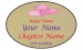 Gold Oval name Badge Artwork 126 Pink 